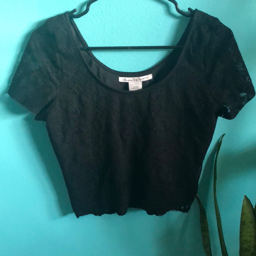 Black lace crop top!